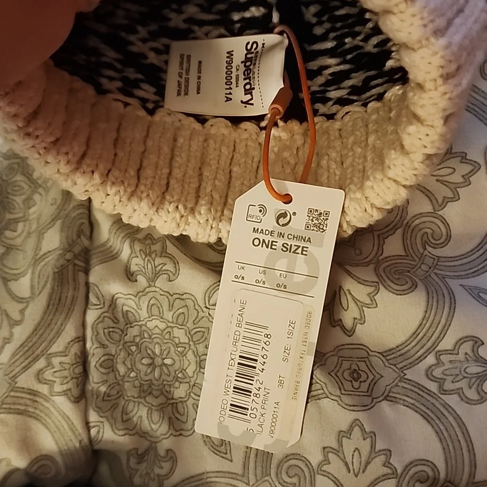 Superdry Rodeo West Textured Beanie NWT - Picture 5 of 5